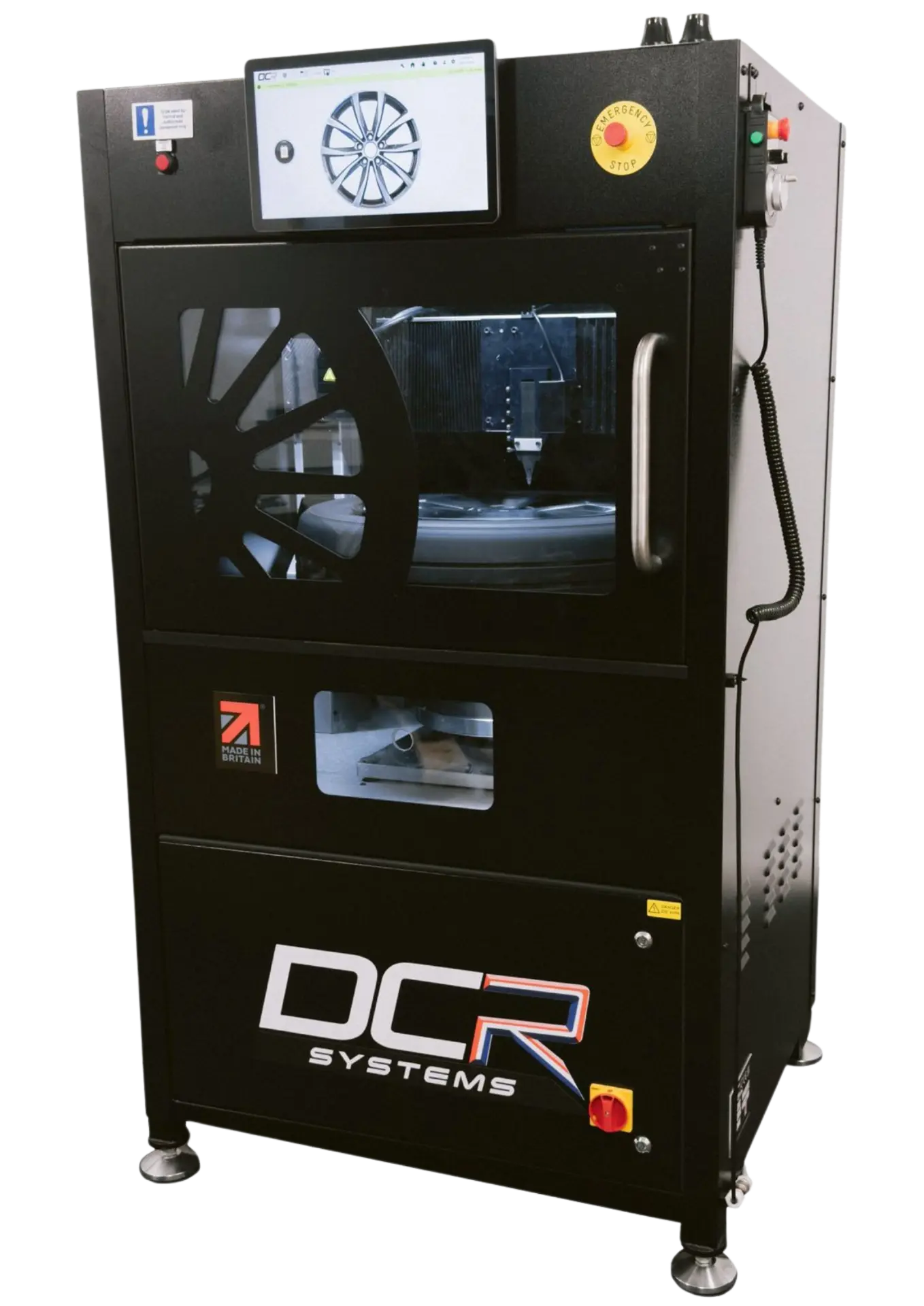 DCR Pro closed perspex viewing window DCR Pro diamond cut wheel lathe with perspex viewing window closed